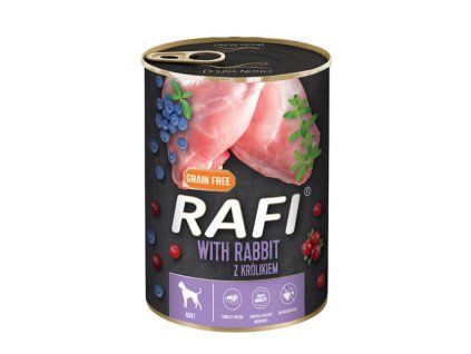 Rafi Dog Adult - Králik s čučoriedkami 400g
