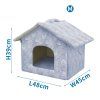 Domček pre zvieratá SKY BLUE HEART M 48x45x39cm