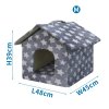 Domček pre zvieratá NAVY BLUE STARS M 48x45x39cm